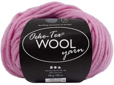 Creativ Company wolgaren lichtroze - breigaren 50m voor kinderen.