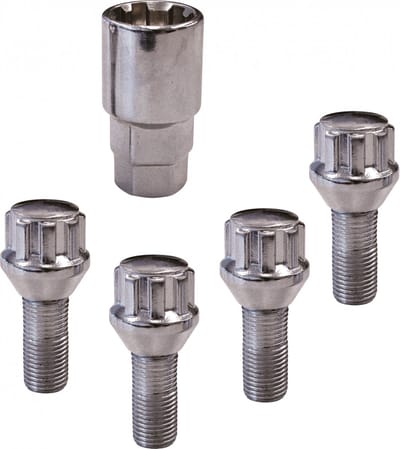 Carpoint Anti-Diefstal Wielbouten – Conisch – 4 Stuks – M12 x 1.5 x 26 mm – Beschermt Velgen – Sterk & Veilig