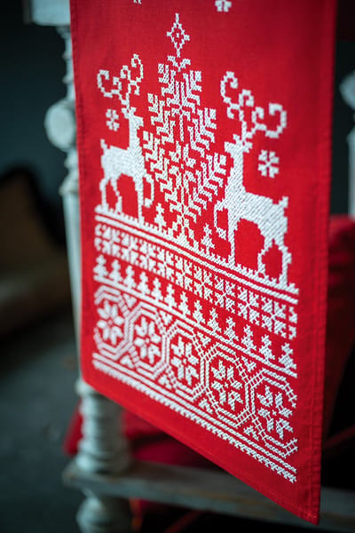 Vervaco - Loper kit - Kerst - Rendieren - PN-0144752 - Borduren - Borduurpakket - Borduurpakket volwassenen - Borduurpakket kind