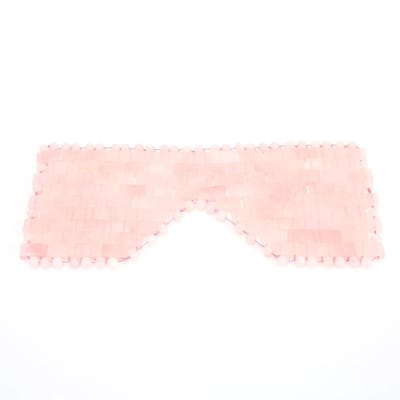 OmGoods - Dailygoody - Koelend jade stenen oogmasker - Verlichting - Roze - Bevorder slaap - Kalmerende stenen - Geschikt voor gezwollen ogen - 26 x 12 x 3 cm