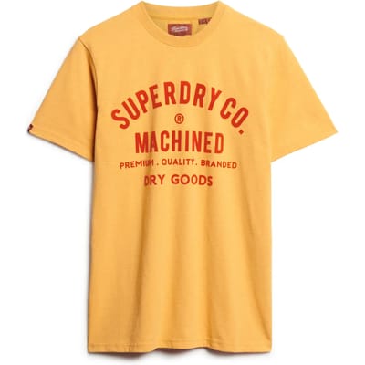 Superdry - Workwear T-shirt met afbeelding in flockprint - Heren - T-shirts