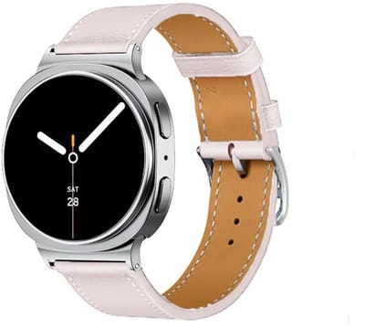 Strap-it Classic leren bandje met gespsluiting geschikt voor Samsung Galaxy Watch 9 (40/44mm) / Watch 8 (40/44mm) / 8 Classic (46mm) - roze