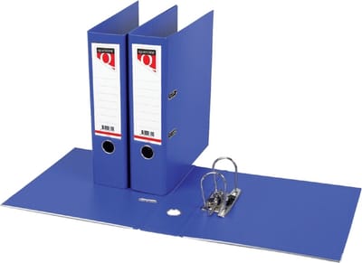 10 x Ordner Quantore - A4 - 80mm breed - PP kunststof - blauw