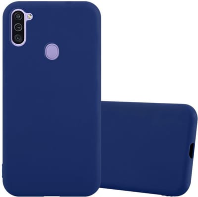 Cadorabo Hoesje geschikt voor Samsung Galaxy A11 / M11 in CANDY DONKER BLAUW - Beschermhoes gemaakt van flexibel TPU silicone Case Cover