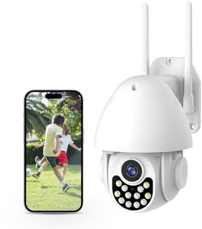1080P 360° Wifi Bewakingscamera voor Buiten - PTZ Waterdicht met Nachtzicht en Bidirectionele Audio