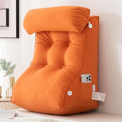 Leeskussen Rugsteun - Lendenkussen Bank - Comfortabel Lezen - Verstelbare Hoogte - 45x55 CM - Grijs