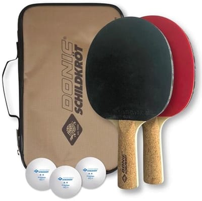 Tafeltennisset met 2 batjes en 3 ballen - Compleet met hoogwaardige tas