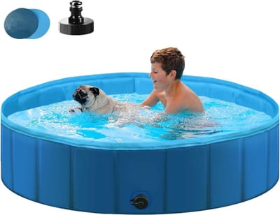 ZMR® Hondenzwembad - Hondenzwembaden - Hondenzwembad Opvouwbaar - Blauw - 120cm x 120cm x 30cm