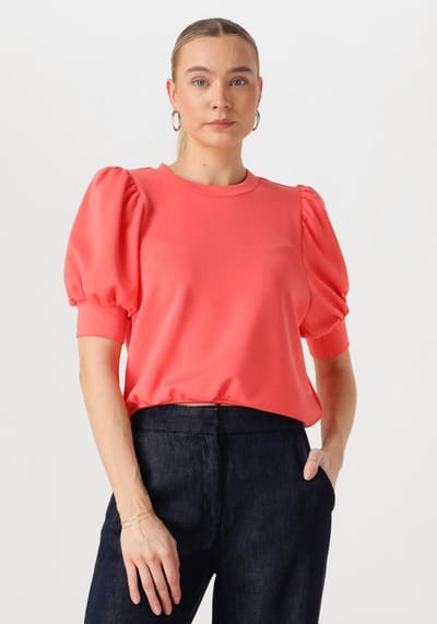 Minus Livana T-shirt Tops & T-shirts Dames - Shirt - Koraal - Maat L