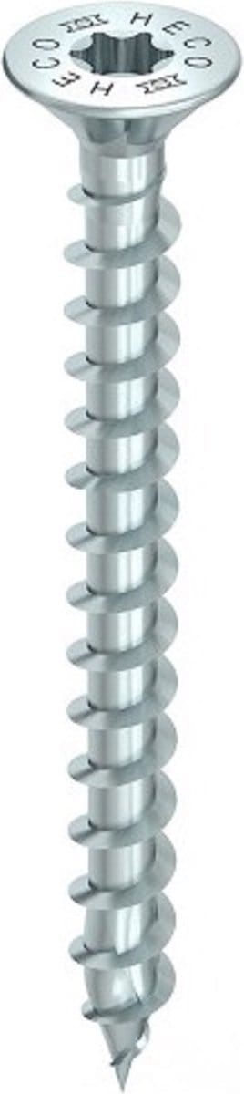 HECO TOPIX-Plus spaanplaatschroef 3,5x16mm - platkop - verzinkt - voldraad - HD-20 - 60195 (Per 1000 stuks)