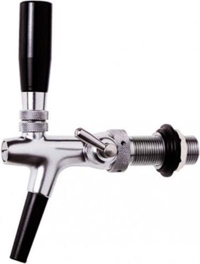 Tapkraan - Biertkraan - Compensatorkraan - zelfsluitend - versie 10 mm, chroome, 35 mm