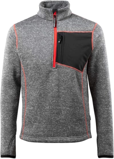 Mascot Hardwear Gebreide trui met korte rits 50149-951 - Zwart - XL