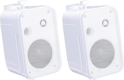 E-Audio B418 3,5"" 2-weg miniluidsprekers met ophangbeugel (8 Ohm 100 W) - Set van 2 - Wit