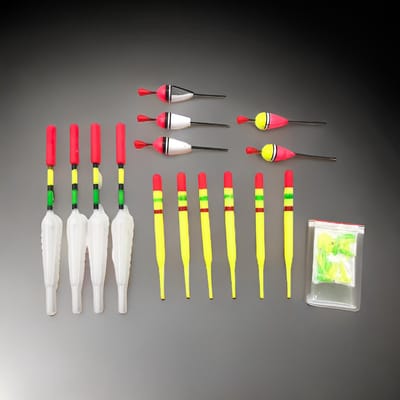 15 Delige Set - Vis Dobber Set - Vissen - Aas - Dobbers – Set van 15 visdobbers – vissen – Verschillende maten en stijlen – verschillende aas en technieken – Duurzaam en betrouwbaar – visaccessoires – Compleet set