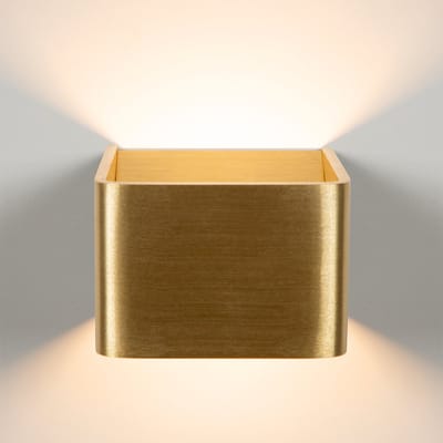 Atmooz - Calla - Wandlamp - Wandspot - Brons - Antique Brass - 10 x 10 cm - Hal - Slaapkamer - Eetkamer - Woonkamer