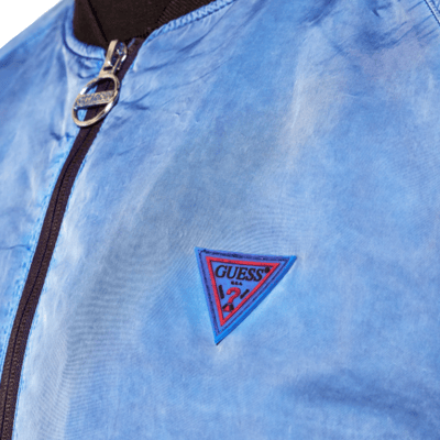 Guess herenblouson met klassiek driehoekig logo