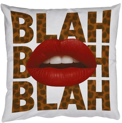 Sierkussens - Kussentjes Woonkamer - 50x50 cm - Lip - Rood - Quote