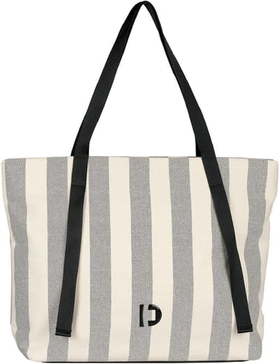 TOM TAILOR shopper Jett Shopper Stripes Black veelkleurig