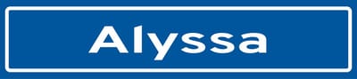 Fotofabriek Straatnaambord Alyssa | Straatnaambord met naam | Cadeau Alyssa