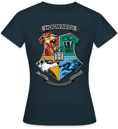 Harry Potter Hogwarts Logo T-Shirt Dames