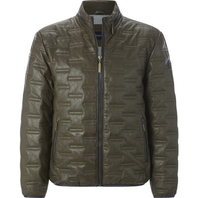 Babista herren Leren Jack - 46 - olijf - Plus Size