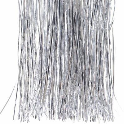3x Kerstboom decoratie folie slierten zilver - Tinsel kerstboom slingers 40 x 50 cm 3 stuks