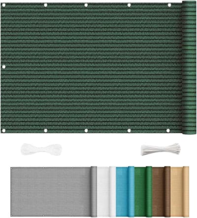 Balkonafdekking - Privacy scherm - Meer privacy - Weerbestendig materiaal - 170 x 1400 cm - Donkergroen