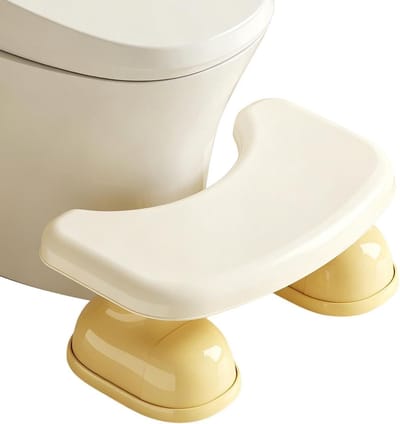 Badkamer Kruk - Toiletverhoger Hurker - Ondersteuning Toiletgang - Antislip Stabiliteit - 18 cm Hoog - Geel