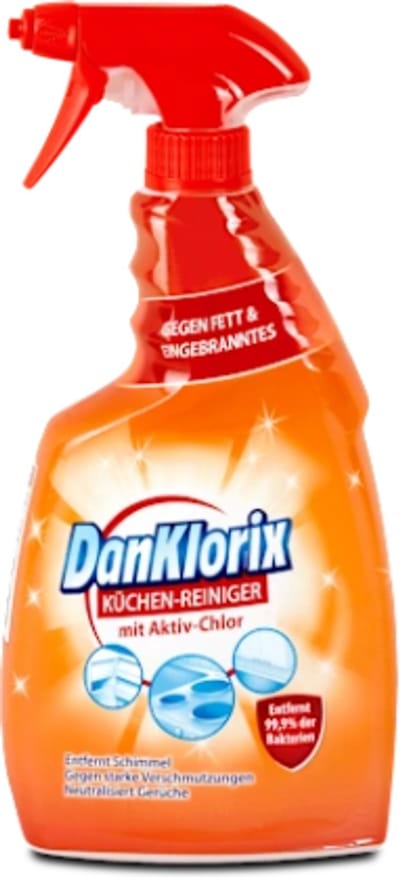 DanKlorix Actieve Chloor Keukenreiniger | 1x 750ml - Verwijdert zware vervuiling & aanslag