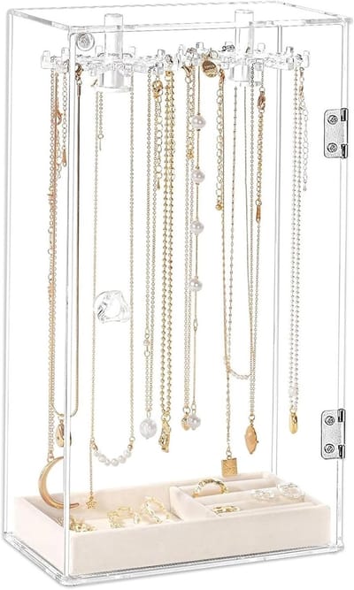 Storing voor sieraden: acryl organizers voor kettingen, oorbellen, armbanden en ringen