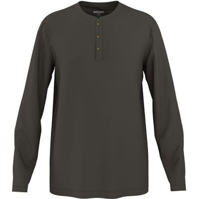 ESMARA MEN Heren longsleeve, met wafelstructuur (Bruin, S)