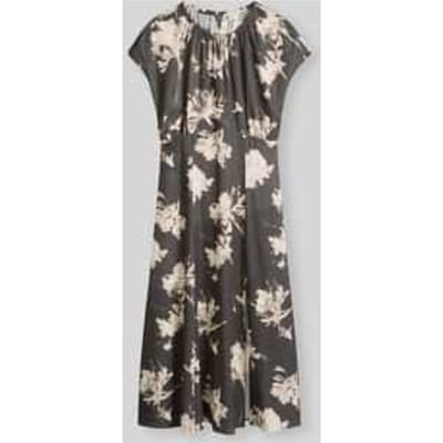 Vloeiende midi-jurk van pure viscose