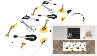 Keukenloper - Loper keuken - Gitaar - Patronen - Instrumenten - 120x50 cm - Keukenloper vinyl