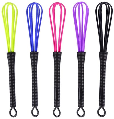 Dailygoods- Haarverf 5 Stuks - Multifunctionele Garde - Kunststof - Mixer Gereedschap - Kleurstof - Lengte 18,1 cm - Praktisch in Gebruik