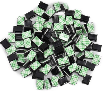 100 Stuks Zelfklevende Kabelclips voor Kabelbeheer, Organisatie van Oplaadkabels, Geschikt voor TV, PC en Thuiswerkplek