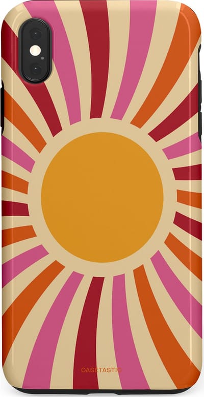Casetastic Hoesje Geschikt voor Apple iPhone Xs Max - Stijlvolle Beschermende Duo-layer Case - Retro licht