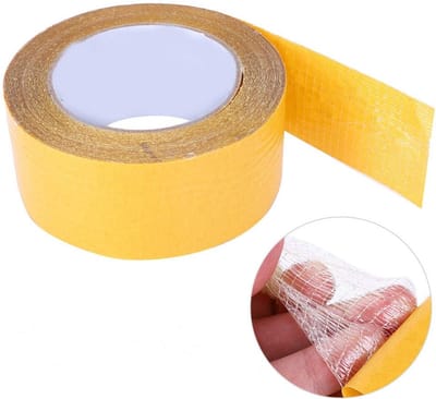Dailygoods- Dubbelzijdige Tape Extra Sterk - 20m Lengte - 50mm Breedte - Waterdicht - Vezelachtige Materiaal - Geschikt voor Diverse Toepassingen