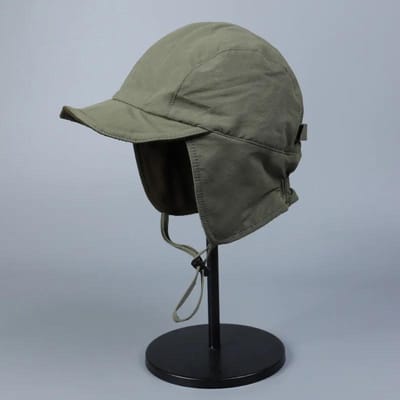 Retro Effen Fluweel Pilotenmuts Winter Buiten Warm Oorbescherming Winddicht Skiën Bombermutsen voor Mannen en Vrouwen 56-58cm gray