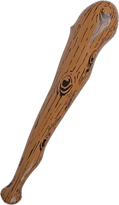 Cave Girl Kostuum Accessoires met Opblaasbare Toverstaf en Kostuum Prop in Bruin, 60 cm Lang voor Feestjes en Themapartijen