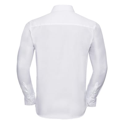 Russell Collection Heren Ultimate Non-Iron Shirt met Lange Mouwen (Wit)