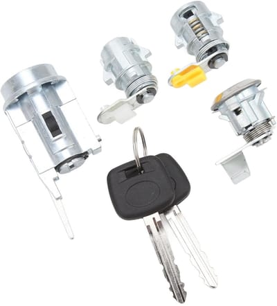 Dailygoods- Ontstekingsdeurslotcilinderset Nauwkeurig - Vervangingsset - 2 Sleutels - Duurzaam - Geschikt voor Hilux - Perfecte pasvorm - Slotcilinder