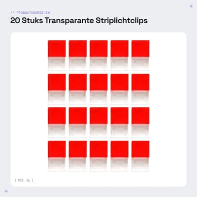 Dailygoods - 20 Stuks Transparante Striplichtclips Zelfklevend voor Makkelijk Bevestigen