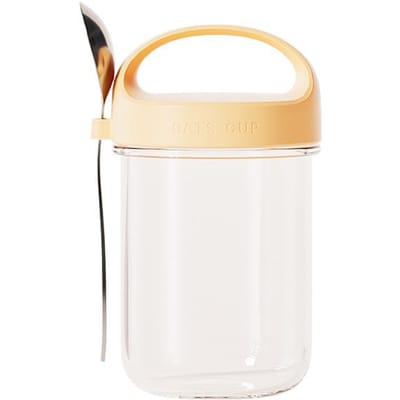 430ML Nieuwe Ontbijtbekers Havermout Granen Noten Yoghurt Saladebeker Lekvrij Glas Havermoutcontainer met Deksel Lepel Voedselopbergdoos