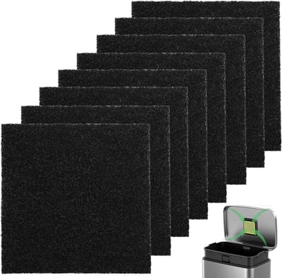 Set van 8 Actieve Koolstoffilters voor Compostemmer, Geurfilter voor Keukenafval en Verbetering van Luchtkwaliteit