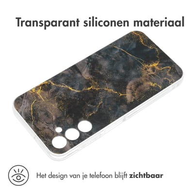 imoshion Hoesje - Geschikt voor Samsung Galaxy A25 (5G) - Design hoesje verpakking - Black Marble