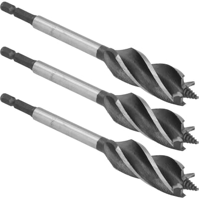 3 stuks boorbit 4?Gleuf 4 Fluiten Zeskant Schacht Gatenzaag Cutter Houtbewerkingsgereedschap 22mm