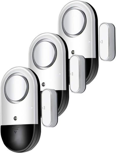 DeurAlarm - 3 stuks - Krachtig 125 Db Geluid - Persoonlijke Alarm - Veiligheidsalarm - Deur Sensor - Raam en Deur Alarm - Huis beveiliging - Magnetisch alarm - Persoonlijke Bescherming - Noodsignaal - Senioren Alarm – Draagbaar Veiligheidsalarm