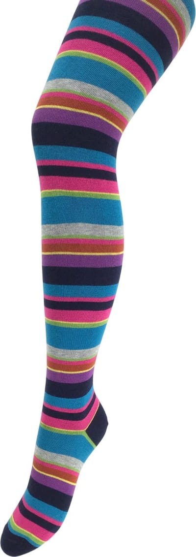 Bonnie Doon Biologisch Katoenen Maillot Dames Gestreept Donker Blauw maat 38/40 S/M - Uitstekende pasvorm - Gladde Naden - OEKO-TEX gecertificeerd - Bio Cotton StripeTights - Duurzaam Huidvriendelijk Bio Katoen -Blauw - Dark Blue - BP251903.111