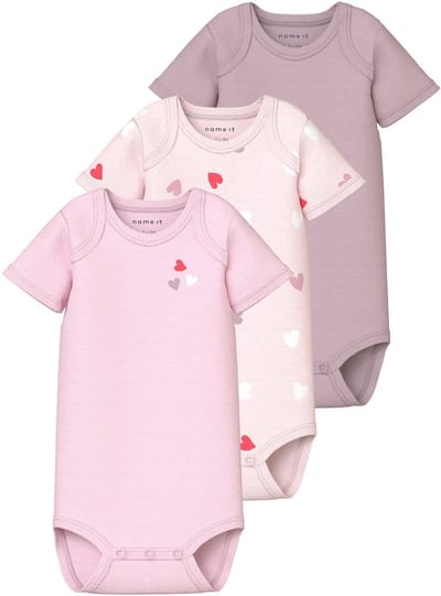 NAME IT - NBFBODY 3P SS CARINARIA HEART NOOS - Baby - Bodies