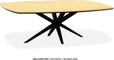 Maxfurn - Deens ovale eettafel 160x92cm met verjongde rand | Zeer krasvast | Kleur: Blond oak